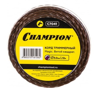 Леска триммерная Magic (3 мм, 12 м) CHAMPION 