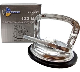 Алюминиевая зажимная одинарная присоска для плитки и стекла TRIO-DIAMOND, 123 мм 