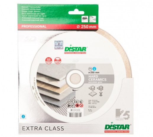 Диск алмазный Distar 1A1R 250x1,6x10x25,4 Hard ceramics 