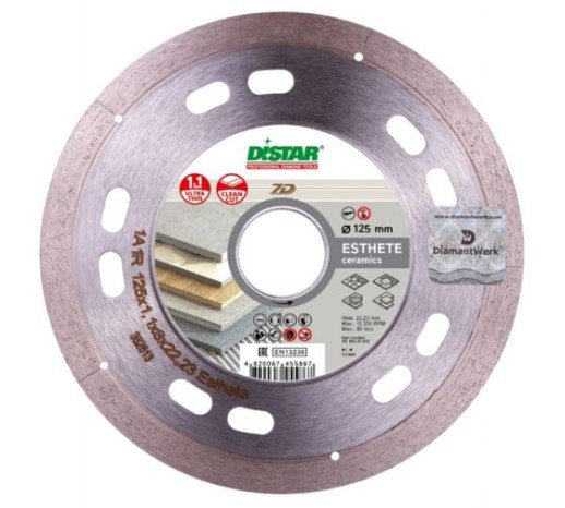 Диск алмазный Esthete (125х1.1х22.2 мм) для УШМ DiStar 11115421010